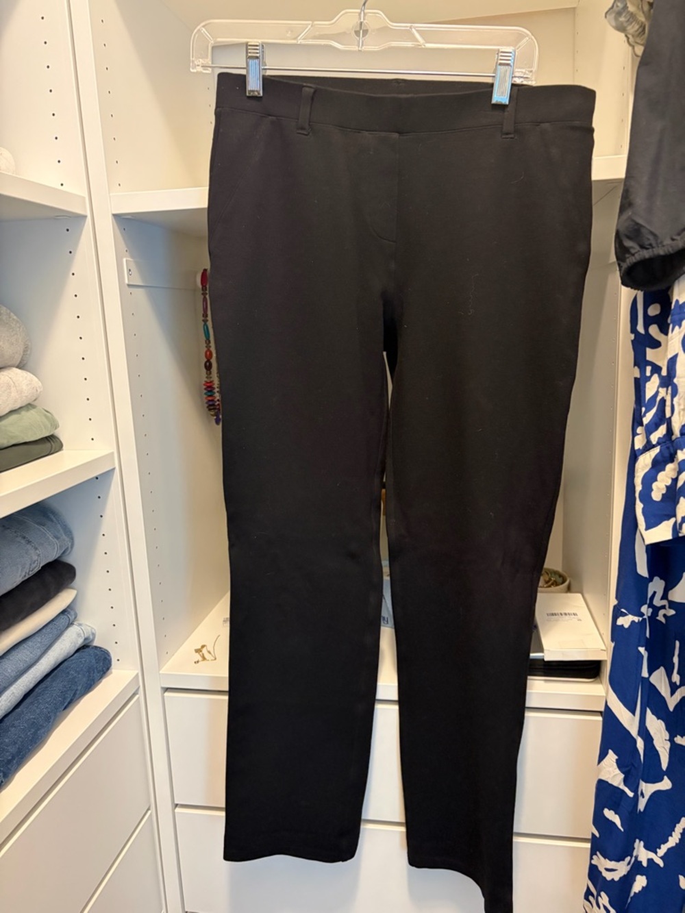 Quince Black Knit Waistband Pants